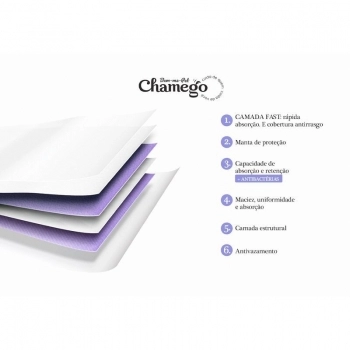 Tapete Higiênico Compacto Chamego 60x55cm com 7 Unidades