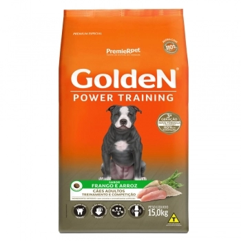 Ração Golden Power Training para Cães Adultos Frango e Arroz 15kg