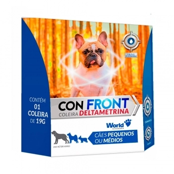 Coleira Antiparasitária Confront Deltametrina para Cães de Porte Pequeno e Médio