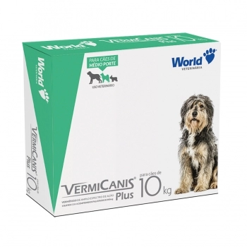 Vermífugo VermiCanis Plus World 800mg para Cães de 10kg