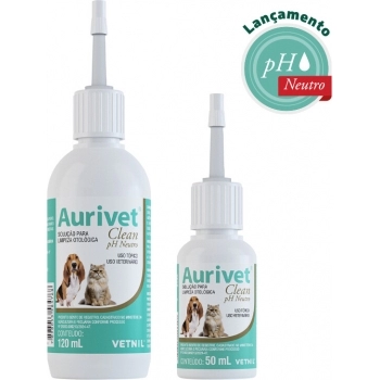 Solução Otológica Aurivet Clean Ph Neutro 50 ml