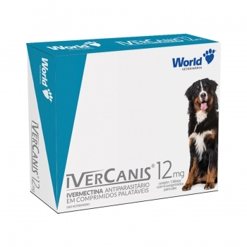 Antiparasitário IverCanis World 12 mg para Cães de 60 kg
