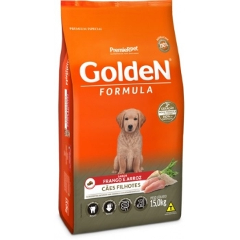 Ração Golden Fórmula para Cães Filhotes Frango e Arroz 15Kg