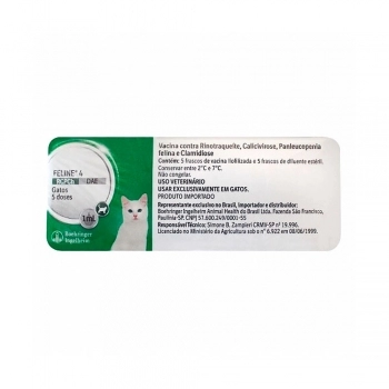 Vacina PVAX FELINE 4 INJVI/1ML 5/1DS