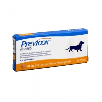Anti-inflamatório Previcox 57 mg para Cães (10 Comprimidos)