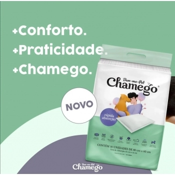 Tapete Higiênico Rápida Absorção Chamego 80x60cm - 30 Unidades