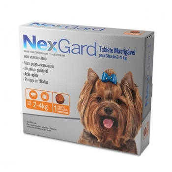 Antipulgas e Carrapatos Nexgard para Cachorros de 2 a 4kg 1 tablete
