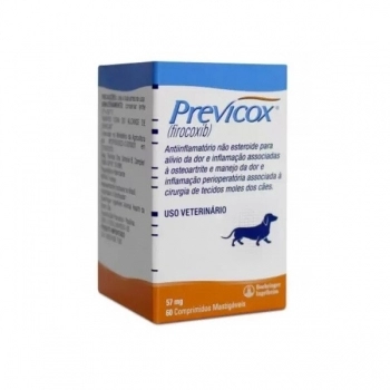Anti-inflamatório Previcox 57 mg para Cães (60 Comprimidos)
