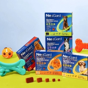 Antipulgas e Vermífugo NexGard Spectra G Cães 15,1kg a 30kg - 3 tabletes