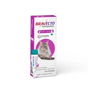Antipulgas MSD Bravecto Transdermal Plus para Gatos de 6,25 a 12,5 Kg