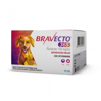 Antipulgas e Carrapatos Bravecto 365 MSD para Cães
