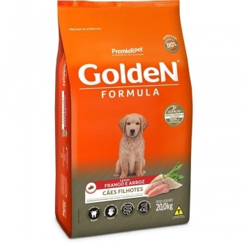 Ração Golden Fórmula para Cães Filhotes Frango e Arroz 20Kg