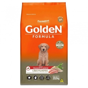 Ração Golden Fórmula para Cães Filhotes Frango e Arroz 20Kg