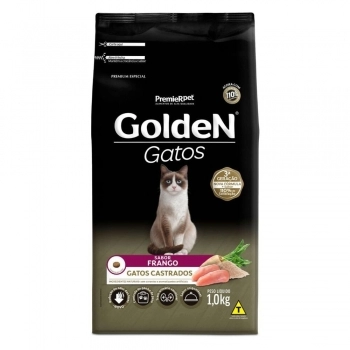 Ração Golden para Gatos Adultos Castrados Frango 1Kg