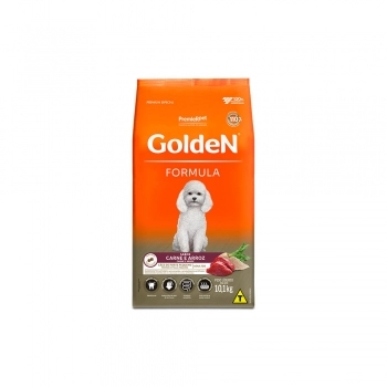 Ração Golden Fórmula para Cães Adultos de Porte Pequeno Sabor Carne e Arroz 10,1 kg