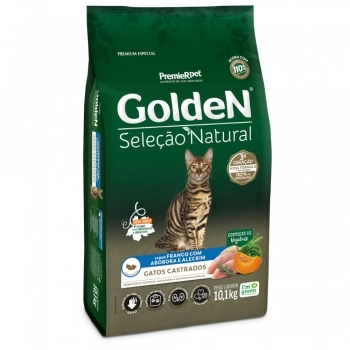 Ração Golden para Gatos Adultos Castrados Seleção Natural Abóbora 10,1Kg