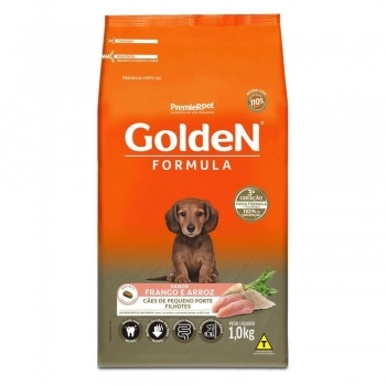 Ração Golden Fórmula Mini Bits para Cães Filhotes de Pequeno Porte Frango e Arroz 1Kg