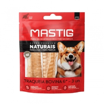 Petisco Traqueia Bovina para Cães Mastig 3 unidades