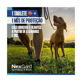Antipulgas e Vermífugo NexGard Spectra P Cães 3,6kg a 7,5kg - 1 tablete