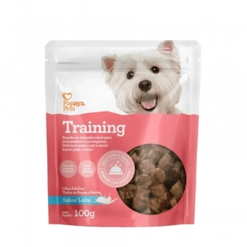 Petisco Papaya Pets Training Leite Cães Adultos 100 g