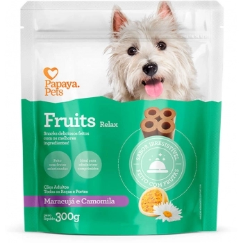 Petisco Papaya Pets Fruits Relax Maracujá e Camomila Cães Adultos 300 g