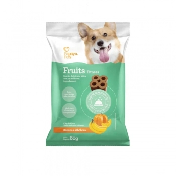 Petisco Papaya Pets Fruits Fitness Banana e Abóbora Cães Adultos 60 g