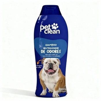 Shampoo Neutralizador de Odores para Cães e Gatos Pet Clean 700 ml