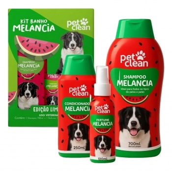 Kit Banho Melancia para Cães e Gatos Pet Clean