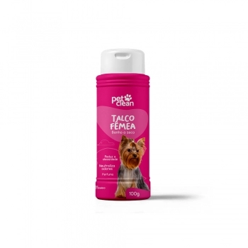 Talco Banho a Seco Pet Clean Fêmea para Cães 100 g