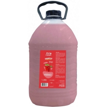 Shampoo Morango Pet Clean para Cães e Gatos - 5 L
