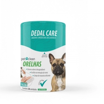Dedal Care Orelhas para Cães Pet Clean - 30 unidades