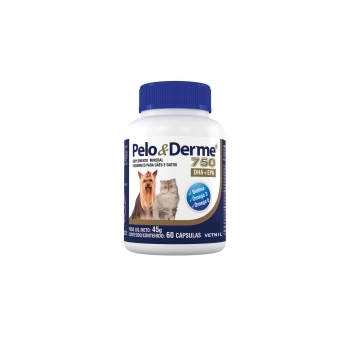 Suplemento Pelo e Derme 750mg DHA+EPA 60 Cápsulas - Vetnil