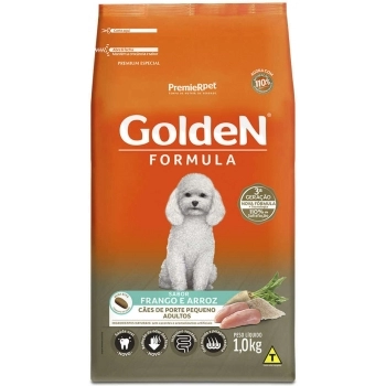 Ração GoldeN Formula Mini Bits Cães Adultos de Pequeno Porte Frango e Arroz 1 kg