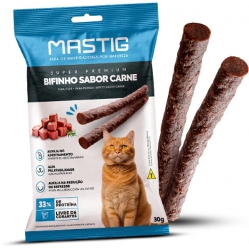 Bifinho Mastig para Gatos Sabor Carne 30 g