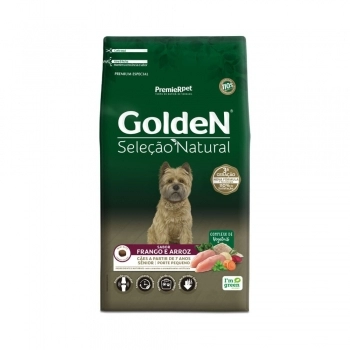 Ração GoldeN Seleção Natural para Cães Sênior de Porte Pequeno Frango e Arroz 3 kg