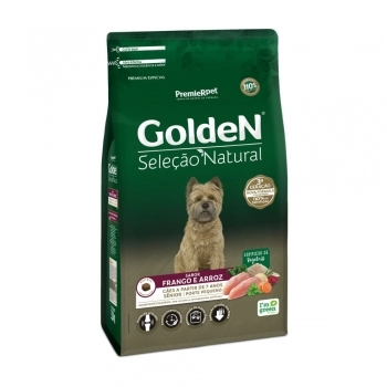Ração GoldeN Seleção Natural para Cães Sênior de Porte Pequeno Frango e Arroz 3 kg
