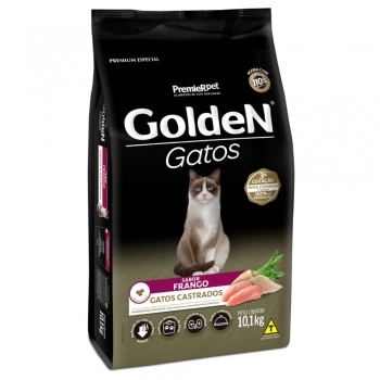 Ração Golden para Gatos Adultos Castrados Frango 10,1Kg