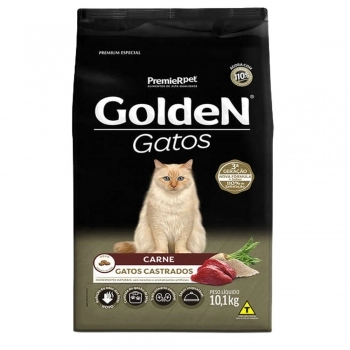 Ração GoldeN para Gatos Adultos Castrados Carne 10,1 kg