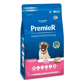 Ração PremieR Raças Específicas Pug para Cães Filhotes Frango 2,5 kg