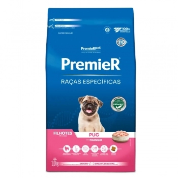 Ração PremieR Raças Específicas Pug para Cães Filhotes Frango 1 kg