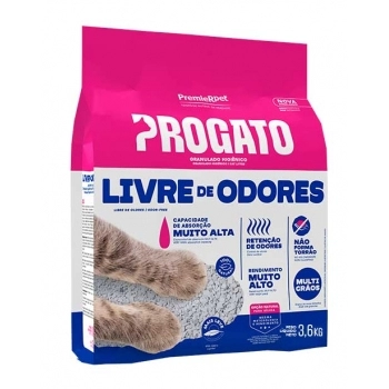 Granulado Higiênico ProGato Livre de Odores Branco 3,6 kg