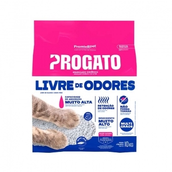 Granulado Higiênico ProGato Livre de Odores Branco 10 kg