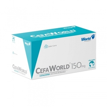 Antibiótico CefaWorld 150 mg para Cães e Gatos (120 Comprimidos)