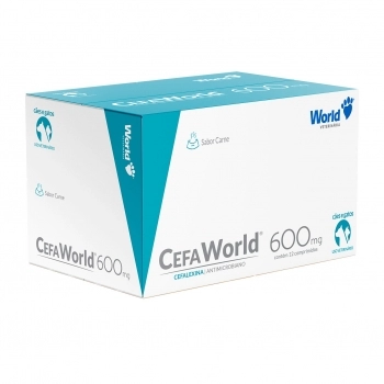 Antibiótico CefaWorld 600 mg para Cães e Gatos (120 Comprimidos)