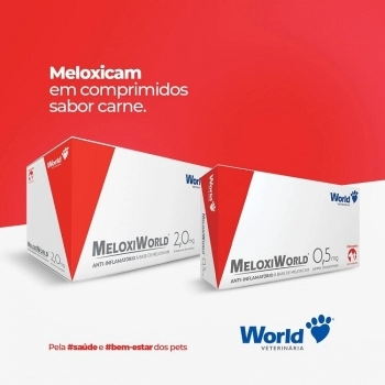 Anti-inflamatório MeloxiWorld 2,0 mg para Cães e Gatos (10 Comprimidos)