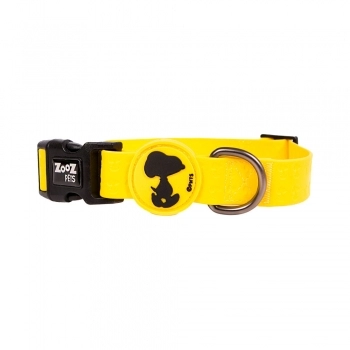 Coleira Zooz Pets Snoopy Neoprene Yellow para Cães - P