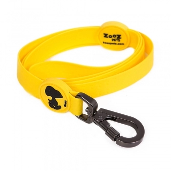 Guia Zooz Pets Snoopy Neoprene Yellow para Cães - G