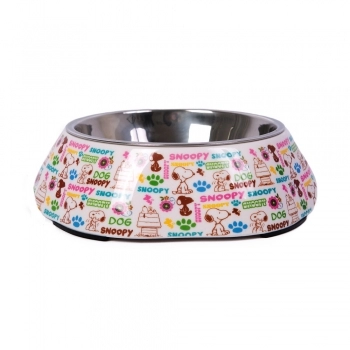 Comedouro Zooz Pets Snoopy Melamina Mel100-MUPk para Cães - P