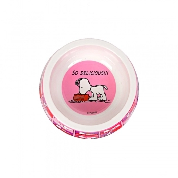 Comedouro Zooz Pets Snoopy Quadpink para Cães - GG