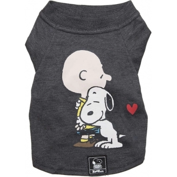 Camiseta Zooz Pets Charlie Snoop Hug Grafite para Cães - GG